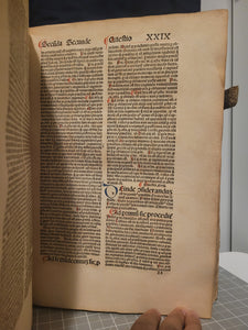 Summa Theologica, 1496. Volume II of III in Two Tomes. Aquinas’s Masterpiece, Rubricated and in Original Boards
