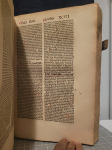 Summa Theologica, 1496. Volume II of III in Two Tomes. Aquinas’s Masterpiece, Rubricated and in Original Boards