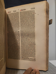 Summa Theologica, 1496. Volume II of III in Two Tomes. Aquinas’s Masterpiece, Rubricated and in Original Boards