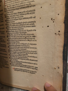 Summa Theologica, 1496. Volume II of III in Two Tomes. Aquinas’s Masterpiece, Rubricated and in Original Boards