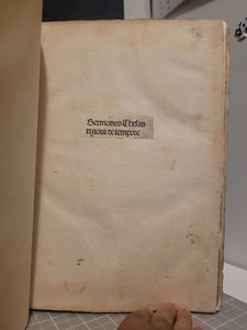 Sermones Thesauri Novi de Tempore, 1484. With a Beautiful, Ornate, Initial