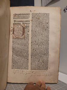 Sermones Thesauri Novi de Tempore, 1484. With a Beautiful, Ornate, Initial