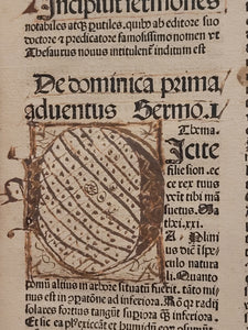Sermones Thesauri Novi de Tempore, 1484. With a Beautiful, Ornate, Initial
