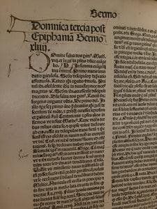 Sermones Thesauri Novi de Tempore, 1484. With a Beautiful, Ornate, Initial