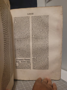 Sermones Thesauri Novi de Tempore, 1484. With a Beautiful, Ornate, Initial