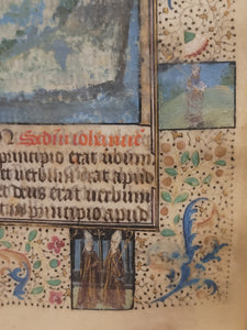 Book of Hours, Circa 1450. Use of Paris, France. Illuminated Manuscript on Vellum, 11 Damaged Full-Page Miniatures with Full Borders, and Two Historiated Initials