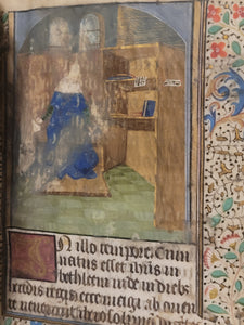 Book of Hours, Circa 1450. Use of Paris, France. Illuminated Manuscript on Vellum, 11 Damaged Full-Page Miniatures with Full Borders, and Two Historiated Initials