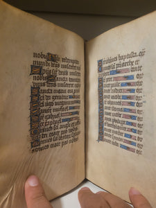 Book of Hours, Circa 1450. Use of Paris, France. Illuminated Manuscript on Vellum, 11 Damaged Full-Page Miniatures with Full Borders, and Two Historiated Initials