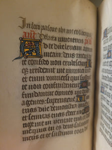 Book of Hours, Circa 1450. Use of Paris, France. Illuminated Manuscript on Vellum, 11 Damaged Full-Page Miniatures with Full Borders, and Two Historiated Initials