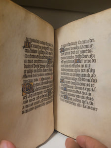 Book of Hours, Circa 1450. Use of Paris, France. Illuminated Manuscript on Vellum, 11 Damaged Full-Page Miniatures with Full Borders, and Two Historiated Initials
