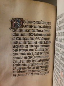 Book of Hours, Circa 1450. Use of Paris, France. Illuminated Manuscript on Vellum, 11 Damaged Full-Page Miniatures with Full Borders, and Two Historiated Initials