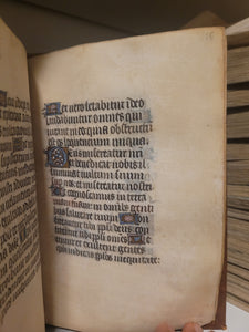 Book of Hours, Circa 1450. Use of Paris, France. Illuminated Manuscript on Vellum, 11 Damaged Full-Page Miniatures with Full Borders, and Two Historiated Initials