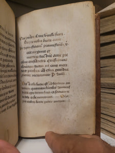 Book of Hours, Circa 1450. Use of Paris, France. Illuminated Manuscript on Vellum, 11 Damaged Full-Page Miniatures with Full Borders, and Two Historiated Initials