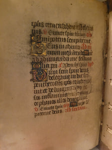 Book of Hours, Circa 1450. Use of Paris, France. Illuminated Manuscript on Vellum, 11 Damaged Full-Page Miniatures with Full Borders, and Two Historiated Initials