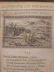 Delle Allusioni, Imprese, et Emblemi del Signor Principio Fabricii, 1588. First and Only Edition of this Allegorical Emblem Book