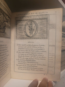 Delle Allusioni, Imprese, et Emblemi del Signor Principio Fabricii, 1588. First and Only Edition of this Allegorical Emblem Book