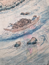 Load image into Gallery viewer, Shasei-Cho (Drawing Book), Circa 1860-1890 (Late Edo to Meiji Period). Hand Colored Manuscript Sketchbook with Dozens of Paintings and Sketches, including Courtesans and Noblewomen, and a Yurei. Possibly for Craft Projects