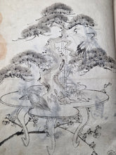 Load image into Gallery viewer, Japanese Manuscript Sketchbook of Various Plants, Ceramics, and Birds, With One Full-Page Illustration of a Bonsai, 19th Century. 27 Pages of Pen and Ink Illustrations. Likely for Crafts