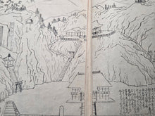 Load image into Gallery viewer, Kamakura Jitsu-zu zakki (Ten Maps and Miscellaneous Notes of Kamakura), Circa 1860-1890. An Illustrated Manuscript of the City of Kamakura, with 14 Pages of Beautiful Ink and Pen Landscapes