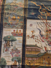 Load image into Gallery viewer, The Taima Mandala, Circa 1700-1750. An Extravagantly and Masterfully Produced Painting of Sukhavati, the Western Pure Land, With Extensive Usage of Gold Leaf