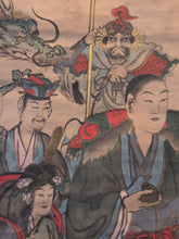 Load image into Gallery viewer, Gozu Tenno and the Eight Gods of the Year, Circa 1700-1800. A Mid to Late Edo Period Honji Suijaku Painting of Toshitokujin, the New Year’s God