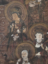 Load image into Gallery viewer, Jusan Butsu. The Thirteen Buddhas and Bodhisattvas, Circa 1500-1600. Late Muromachi Period Silk Painting of the Buddhas and Bodhisattvas Involved in the Judgments of the Underworld, Beautifully Painted in Heavy Detail, with Heavy Brushwork