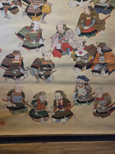 Load image into Gallery viewer, The Twenty-Four Generals of Takeda Shingen, Circa 1850-1900. Silk Painting of Takeda Shingen and His Most Trusted Companions