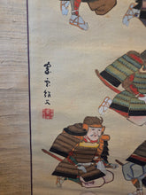 Load image into Gallery viewer, The Twenty-Four Generals of Takeda Shingen, Circa 1850-1900. Silk Painting of Takeda Shingen and His Most Trusted Companions