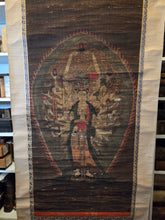 Load image into Gallery viewer, Senju Kannon Bosatsu, or the Forty-Two-Armed Sahasrabhuja Avalokiteśvara, Circa 1400-1500. A Rare Silk Painting of the Eleven Headed, Thousand Armed Buddha, Uncommonly Depicted with Fourteen Faces