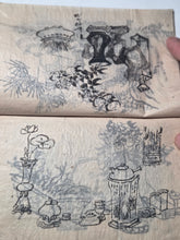 Load image into Gallery viewer, Three Manuscript Sketchbooks of Various Compositions, Circa 1820-1854. Attributed to a Noted Nanga and Literati Artist Skill in the Southern School Style, with a Staggering 198 Pages of Inked Landscapes, Animals, and Much More