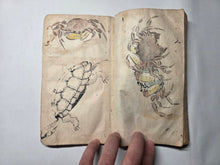 Load image into Gallery viewer, Japanese Manuscript Sketchbook, Circa 1844-1848?. An Ukiyo-E Artist Book with 80 Pages of Colored Paintings and Ink Sketches, Hundreds of Drawings