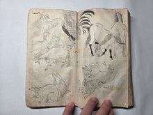 Load image into Gallery viewer, Japanese Manuscript Sketchbook, Circa 1844-1848?. An Ukiyo-E Artist Book with 80 Pages of Colored Paintings and Ink Sketches, Hundreds of Drawings