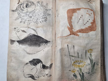 Load image into Gallery viewer, Japanese Manuscript Sketchbook, Circa 1844-1848?. An Ukiyo-E Artist Book with 80 Pages of Colored Paintings and Ink Sketches, Hundreds of Drawings
