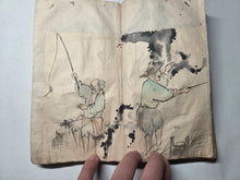 Load image into Gallery viewer, Japanese Manuscript Sketchbook, Circa 1844-1848?. An Ukiyo-E Artist Book with 80 Pages of Colored Paintings and Ink Sketches, Hundreds of Drawings