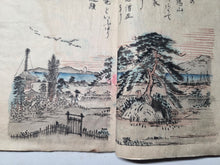 Load image into Gallery viewer, Kacho Oyobi Sansui no zu (Painting Album of Sites with Flowers and Birds), Circa 1870-1900. 24 Pages of Brightly Painted Illustrations of Floral Gatherings, Various Birds, and Landscapes