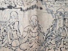Load image into Gallery viewer, Arhat-Hyakutai (The 100 Forms of the Arhat), Circa 1860-1890. An Illustrated Manuscript Depicting Hundreds of Buddhist Arhats, with 72 Pages of Ink Groupings, all with Lively and Comical Expressions