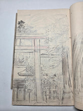 Load image into Gallery viewer, Nomura Bunkyo Shozō Gakō Shasei (Nomura Bunkyo's Collection of Sketches), Circa 1868-1875. Early Meiji Sketchbook by a Japanese Painter of the Shijo School, With Roughly 57 Pages of Landscape Sketches and Sumi-E Ink Wash Painting