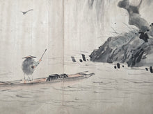 Load image into Gallery viewer, A Late Edo to Early Meiji Period Painting Album, Circa 1840-1870. 24 Double Page Paintings of Beautiful Sumi-E Ink Wash Paintings