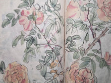 Load image into Gallery viewer, Nomura Bunkyo Shozō Gakō Shasei (Nomura Bunkyo's Collection of Sketches), Circa 1868-1875. Early Meiji Sketchbook by a Japanese Painter of the Shijo School, with 90 Pages of Floral Sketches and Ink Paintings, Many Double Paged Spreads and All in Color