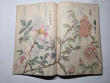 Load image into Gallery viewer, Nomura Bunkyo Shozō Gakō Shasei (Nomura Bunkyo's Collection of Sketches), Circa 1868-1875. Early Meiji Sketchbook by a Japanese Painter of the Shijo School, with 90 Pages of Floral Sketches and Ink Paintings, Many Double Paged Spreads and All in Color