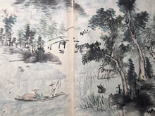 Load image into Gallery viewer, Manmanso (Casual Sketches), Circa 1847-1848. A Manuscript Sketchbook with 84 Beautiful Pages of Landscape Paintings, Still Lives, and More, Most in Color, by an Unknown Literati Artist