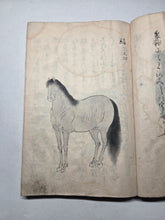 Load image into Gallery viewer, Kayo Hiso Genko (On Training Horses), Circa 1800-1840. A Manuscript Copy of this Work on Horse Breeding, Training, and Nomenclature, with 34 Expertly Reproduced Full Page Illustrations of Horses
