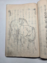 Load image into Gallery viewer, Kayo Hiso Genko (On Training Horses), Circa 1800-1840. A Manuscript Copy of this Work on Horse Breeding, Training, and Nomenclature, with 34 Expertly Reproduced Full Page Illustrations of Horses