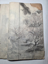 Load image into Gallery viewer, Nomura Bunkyo Shozō Gakō Shasei Gajō (Nomura Bunkyo's Sketchbook), Circa 1868-1875. Early Meiji Sketchbook by a Japanese Painter of the Shijo School, with 46 Full-Page Landscape Sketches and Sumi-E Ink Wash Paintings