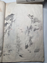 Load image into Gallery viewer, Nomura Bunkyo Shozō Gakō Shasei Gajō (Nomura Bunkyo's Sketchbook), Circa 1868-1875. Early Meiji Sketchbook by a Japanese Painter of the Shijo School, with 46 Full-Page Landscape Sketches and Sumi-E Ink Wash Paintings