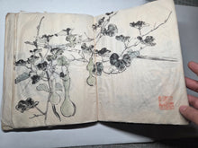 Load image into Gallery viewer, Nomura Bunkyo Shozō Gakō Shasei Gajō (Nomura Bunkyo's Sketchbook), Circa 1868-1875. Early Meiji Sketchbook by a Japanese Painter of the Shijo School, with 100 Full-Page Landscape Sketches and Sumi-E Ink Wash Paintings