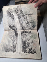 Load image into Gallery viewer, Nomura Bunkyo Shozō Gakō Shasei Gajō (Nomura Bunkyo's Sketchbook), Circa 1868-1875. Early Meiji Sketchbook by a Japanese Painter of the Shijo School, with 100 Full-Page Landscape Sketches and Sumi-E Ink Wash Paintings