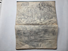 Load image into Gallery viewer, Nankin-ga Shukuzu (Nanga Miniature Paintings), Circa 1800-1850 (Late Edo Period). 78 Pages of Ink Wash Landscape Paintings, Being Miniature Copies of Southern School Examples