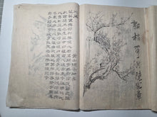 Load image into Gallery viewer, A Nanga Sketchbook, Circa 1870-1900. Sixteen Double Pages of Numerous Southern School Ink Landscapes, Floral Gatherings, and Poetical Calligraphy