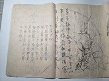 Load image into Gallery viewer, A Nanga Sketchbook, Circa 1870-1900. Sixteen Double Pages of Numerous Southern School Ink Landscapes, Floral Gatherings, and Poetical Calligraphy